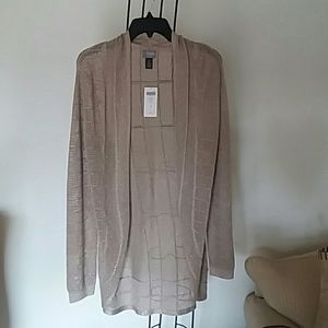 Chicos NWT Long Sleeve Beige Cardigan Size 8-10